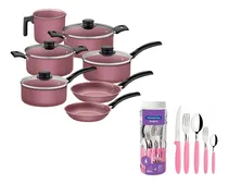 Comprar Juego De Ollas Batería 11 Piezas+ 30 Cubiertos Tramontina LG
