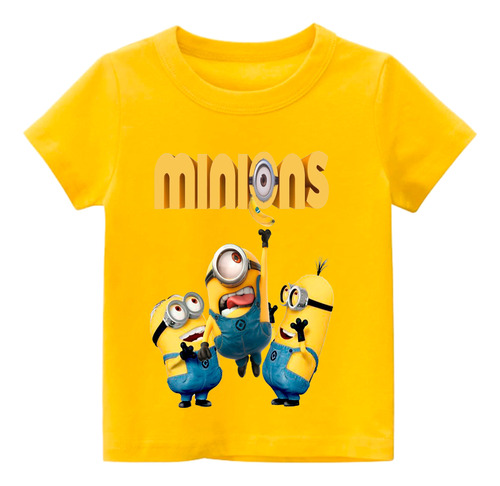  Remeras Camisetas Algodon Niños Minions Variedad De Diseños