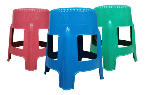 3 Bancos Para Jardín De Plástico Varios Colores