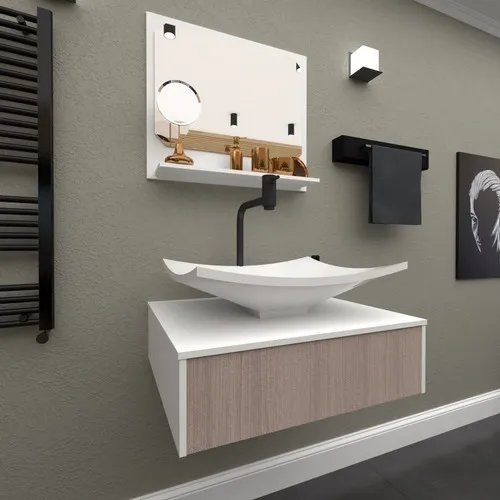 Encimera/gabinete/lavabo de baño Madrid 50 Grigio