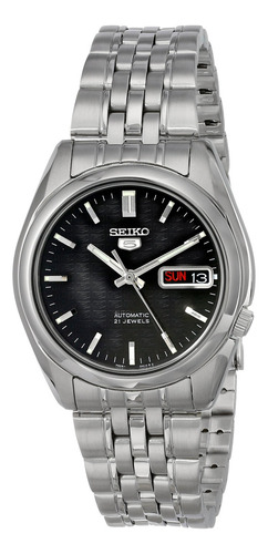 Relógio automático Seiko para homens coleção 5-7s com C cor prateado