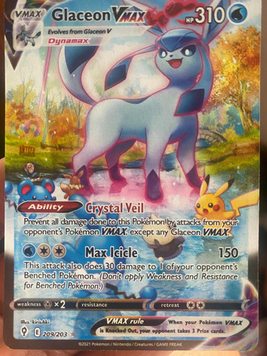 Glaceon Vmax 209/203 Pokémon Tcg