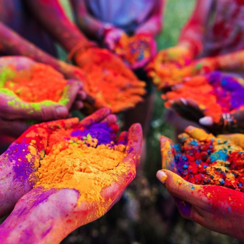 Pó Colorido Festa Holi Zim Color 100g C/10 (cores Sortidas)