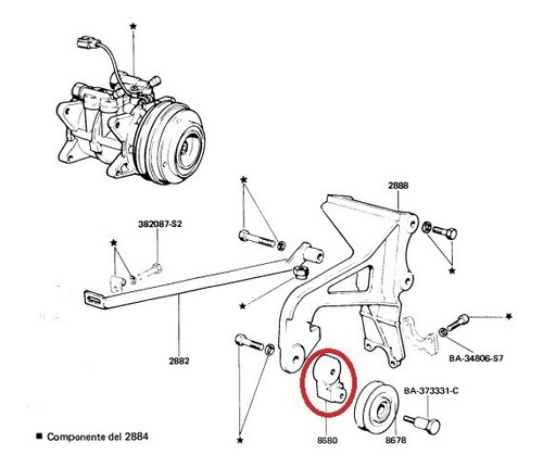 Soporte Polea De Aire Acondicionado Falcon