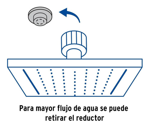 Regadera Cuadrada 8', Acero Inox, Con Brazo, Cromo, Túbig, F