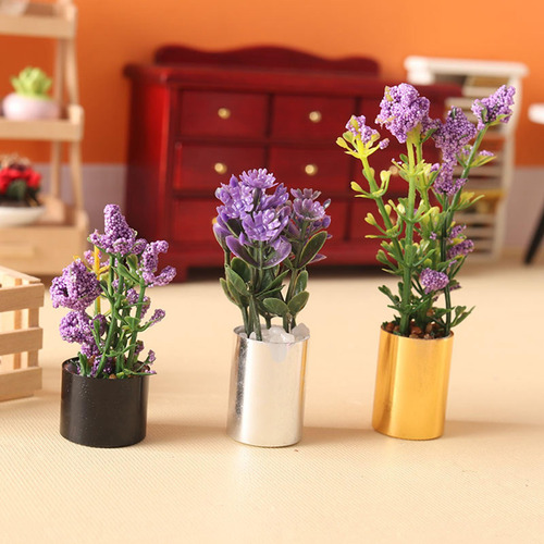 2 :12 Casa De Muñecas Miniatura Planta En Maceta Mini