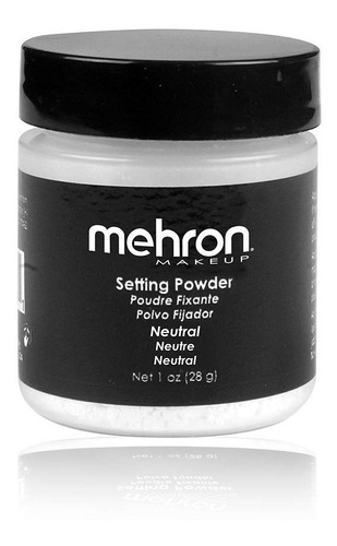 Polvo Base Neutral Mehron, Polvo De Fijación Ultrafino 1 Oz. Color neutro