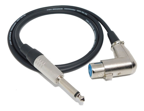 Imagen 4 de 4 de Cable Canon Xlr Hembra 90º A Plug 1mts Calidad 8 Unidades