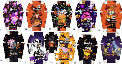 Cajas Ataudes Hallowen Con Golosinas Y Dibujo!