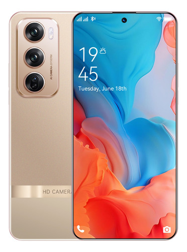 Dual Sim Rino 12 Pro 2025 Últimas El Precio Más Barato Teléfono 12gb+512gb Ofertas Soporta Red 4g/5g Wifi Celular Android 14 Smartphone 6.7 Pantalla Dorado