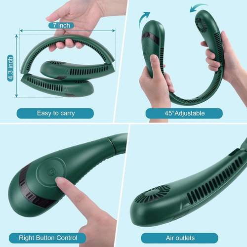 Kbh Mini Ventilador De Pescoço Com Ar Condicionado Pessoal