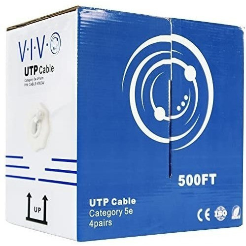 Vivo Cable Ethernet Cat5e A Granel De 500 Pies, 24 Awg, Utp