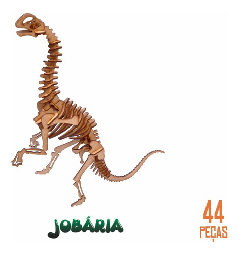 Dinossauro De Montar Pintar Madeira Brinquedo Educativo Joba