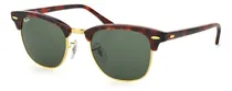 Comprar Anteojos De Sol Ray-ban Clubmaster Classic Rb 3016 W366 Club Master Pulido Tortuga Verde G15 Pulido Tortuga Tortuga Sobre Dorado