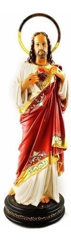 Imagem Escultura Sagrado Coração De Jesus 37cm