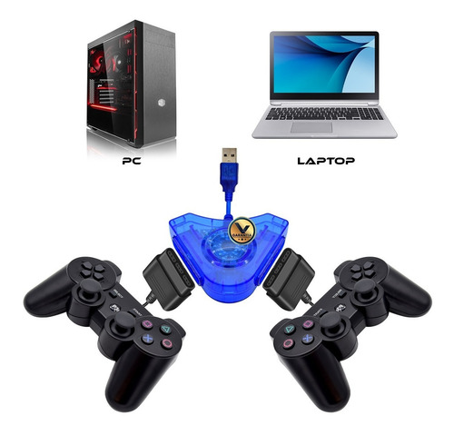 Convertidor Adaptador Compatible 2 Control Ps2/ps1 A Usb Pc