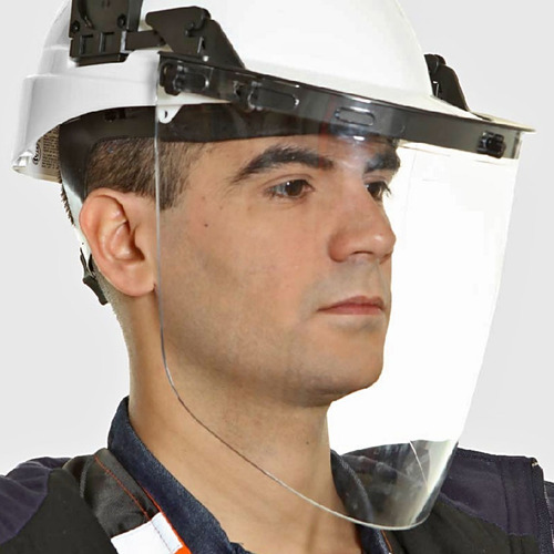 Imagen 4 de 5 de Protector Facial: Adaptador P/casco Con Pantalla Burbuja