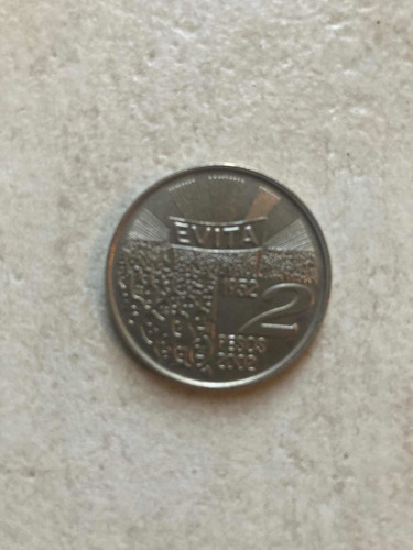 Moneda Evita 2 Pesos