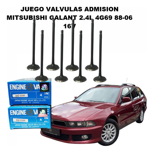 Juego Valvulas Admision Mitsubishi Galant 2.4l 4g69 88-06 16