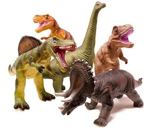 Pack De Volea Con Dinosaurios De Juguete, Para/niños, 5 Piez