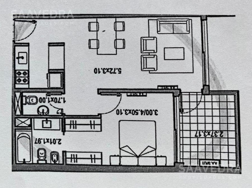 Imagen 18 de 19 de Departamento En Venta 2 Ambientes, 2 Baños, Edificio Alto Cañitas.