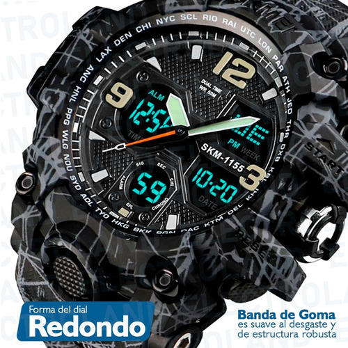Reloj Skmei 1155b Deportivo Hombre Digital Sumergible