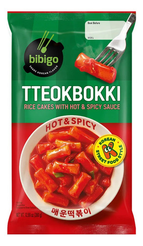 Tteokbokki Spicy 360g Comida Coreana Pastel De Arroz 
