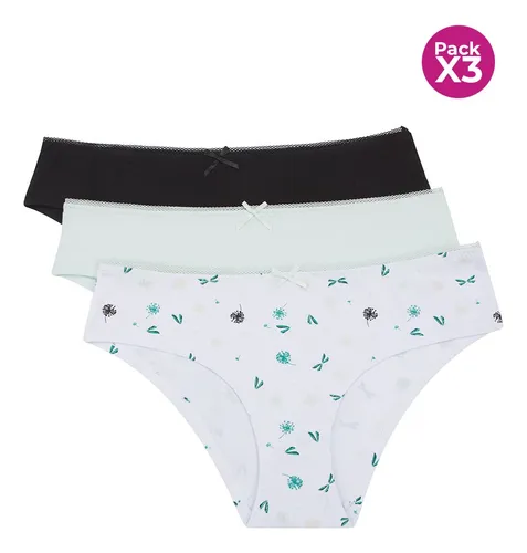Lili Pink Hipster Para Adolecentes X3 En Algodón T127 Panty