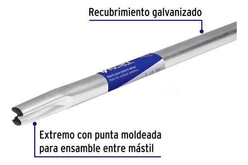 Mástil De 1.4 M Para Antena Aérea, Volteck 45111
