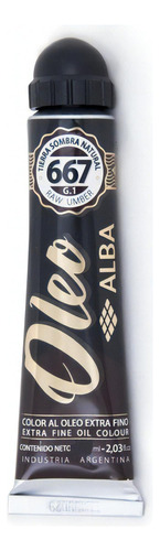 Oleo Profesional Alba 18ml Tierra Sombra Natural 667 Color del óleo 667 TIERRA SOMBRA NATURAL