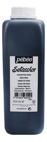 Setacolor Pintura Opaca Tela Botella De 1litro, Negro