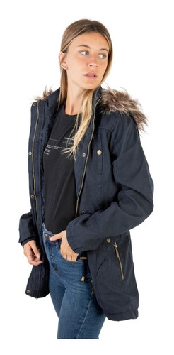 Imagen 2 de 4 de Parka Mujer Campera Gabardina Capucha Desmontable Polo Club