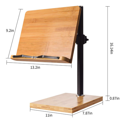 Wishacc Soporte Para Libros De Altura Ajustable De Tamaño