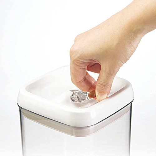Frasco Contenedor Hermetico Organizador Acrilico 400ml Felli Color Transparente/blanco