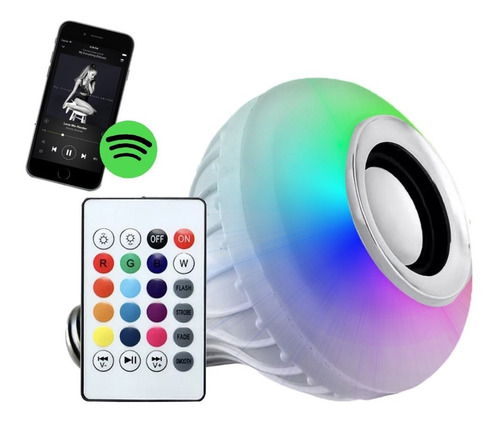 Lampara Led Rgb 220v Parlante Bluetooth Colores Foco Oferta!