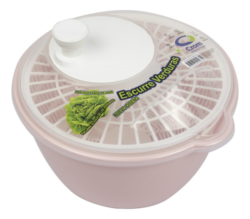 Escurridor Centrifugo De Verduras Rosa Crom