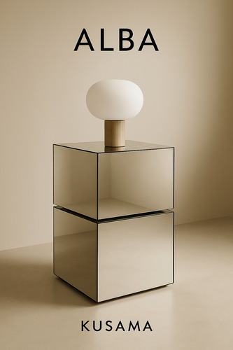 Mesa De Luz Espejada Brillante Gris