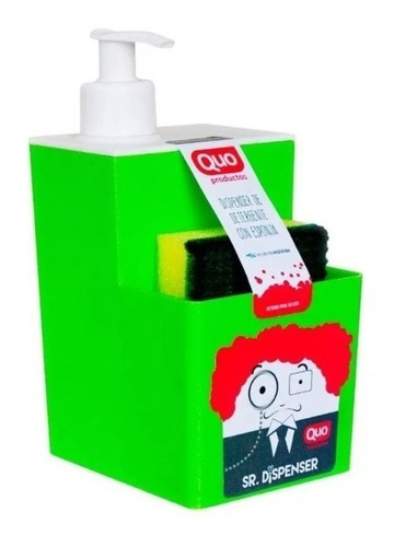 Sr Dispenser Detergente Esponja Original Diseño Quo Colores