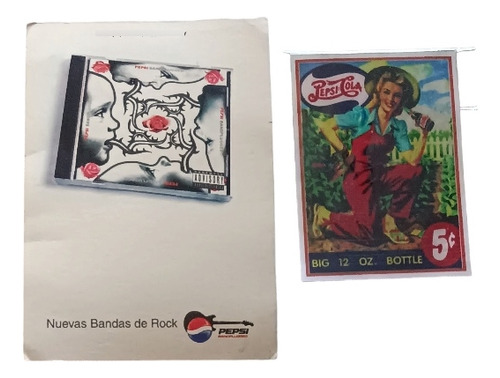 Coleccionables De Pepsi Cola, Iman Y Postal Rock