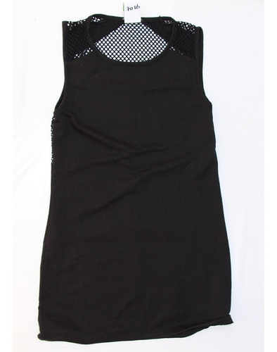 70124 Vestido Negro Forever 21 De Algodon Poco Uso