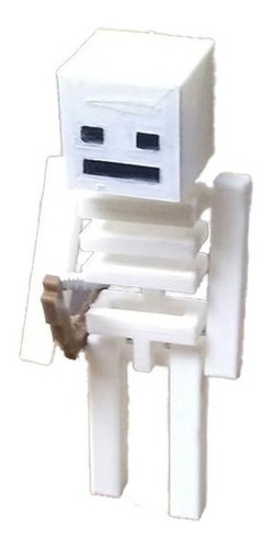 Minecraft Skeleton Movible Muñeco 3d Pla Pixelados_