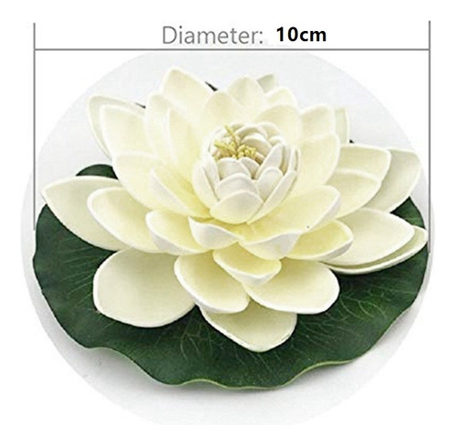 Ff 12 Peças Flores Lótus Espuma Flutuantes Artificiais