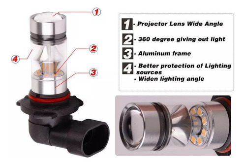 1 Par De Proyectores Antiniebla De Alta Potencia H11, 20 Led