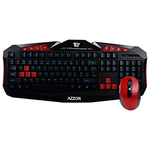 Teclado Mouse Inalambrico 2,4 G Para Computadora Gamer