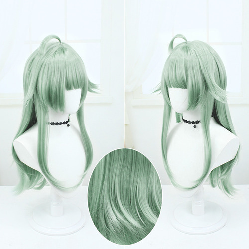 Peluca Verde 67cm 300g Estilo Anime