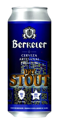 Cerveza Berkeler Dry Stout Lata 473 Cm3