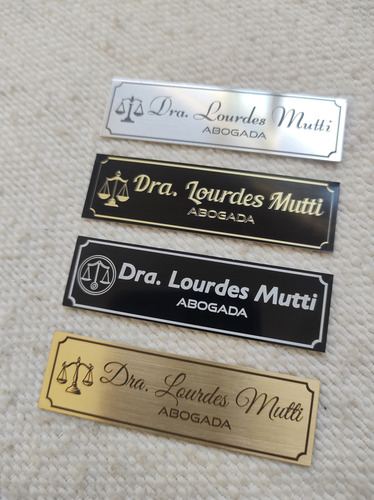 Placas Bronce-aluminio A Medida Abogados, Etc Logos Grabadas Placas A Medida