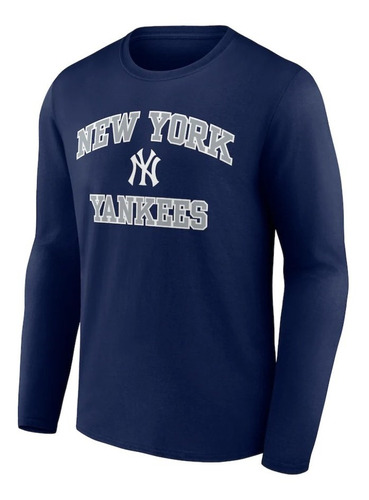 Playera Algodón Manga Larga Yankees New York Team Baseball