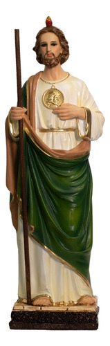 San Judas Tadeo 40 Cm Escultura Color Verde Oscuro