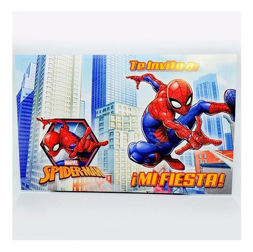 Invitacion De Cumpleaños Spider Man Pack X 10 P/oficial